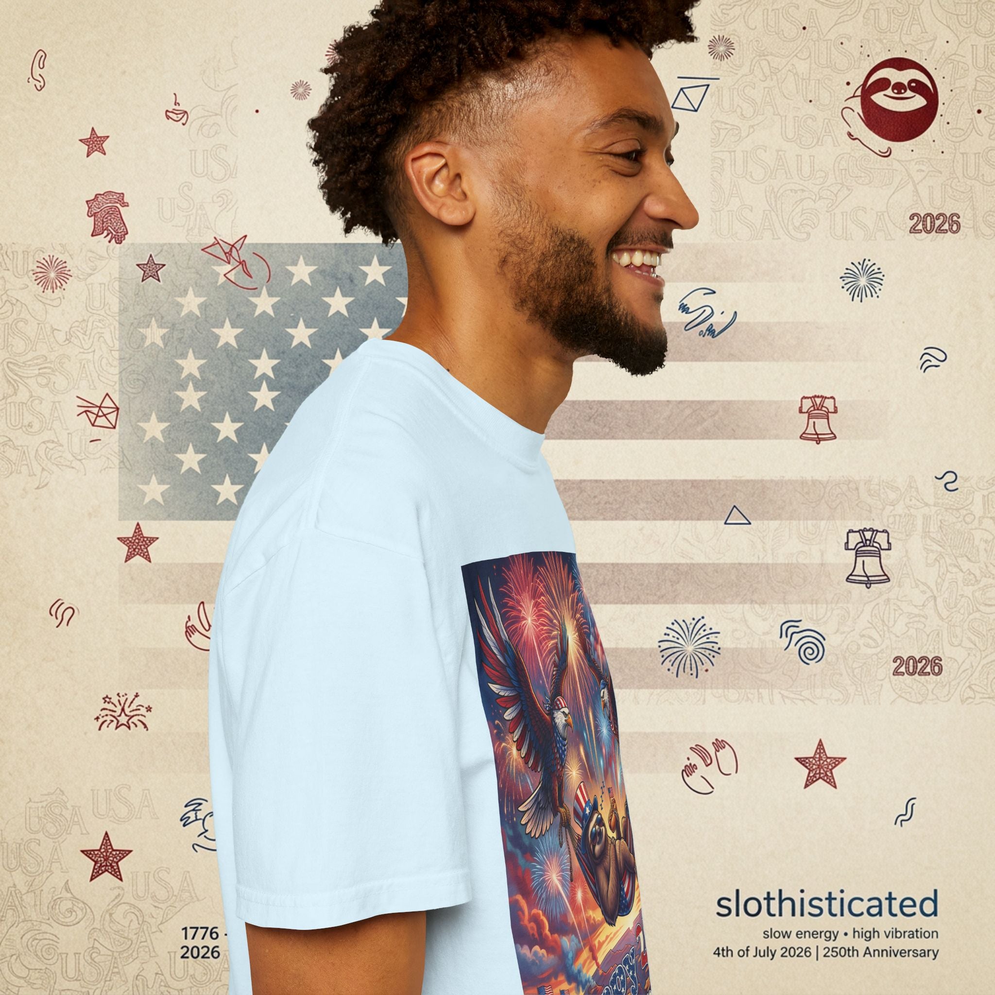 The Repose — Sloth Hammock 250th Anniversary T-Shirt
