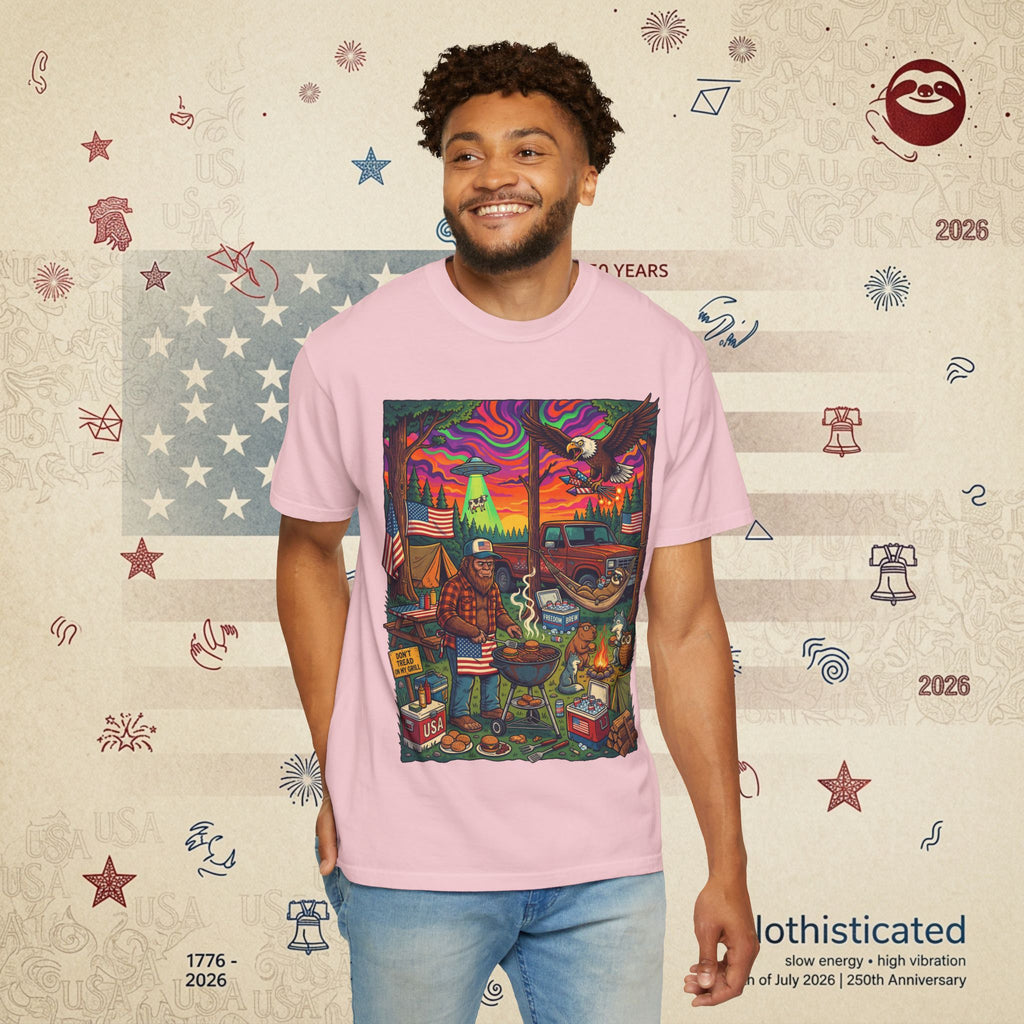 The Long Weekend — Sloth Campfire Americana T-Shirt