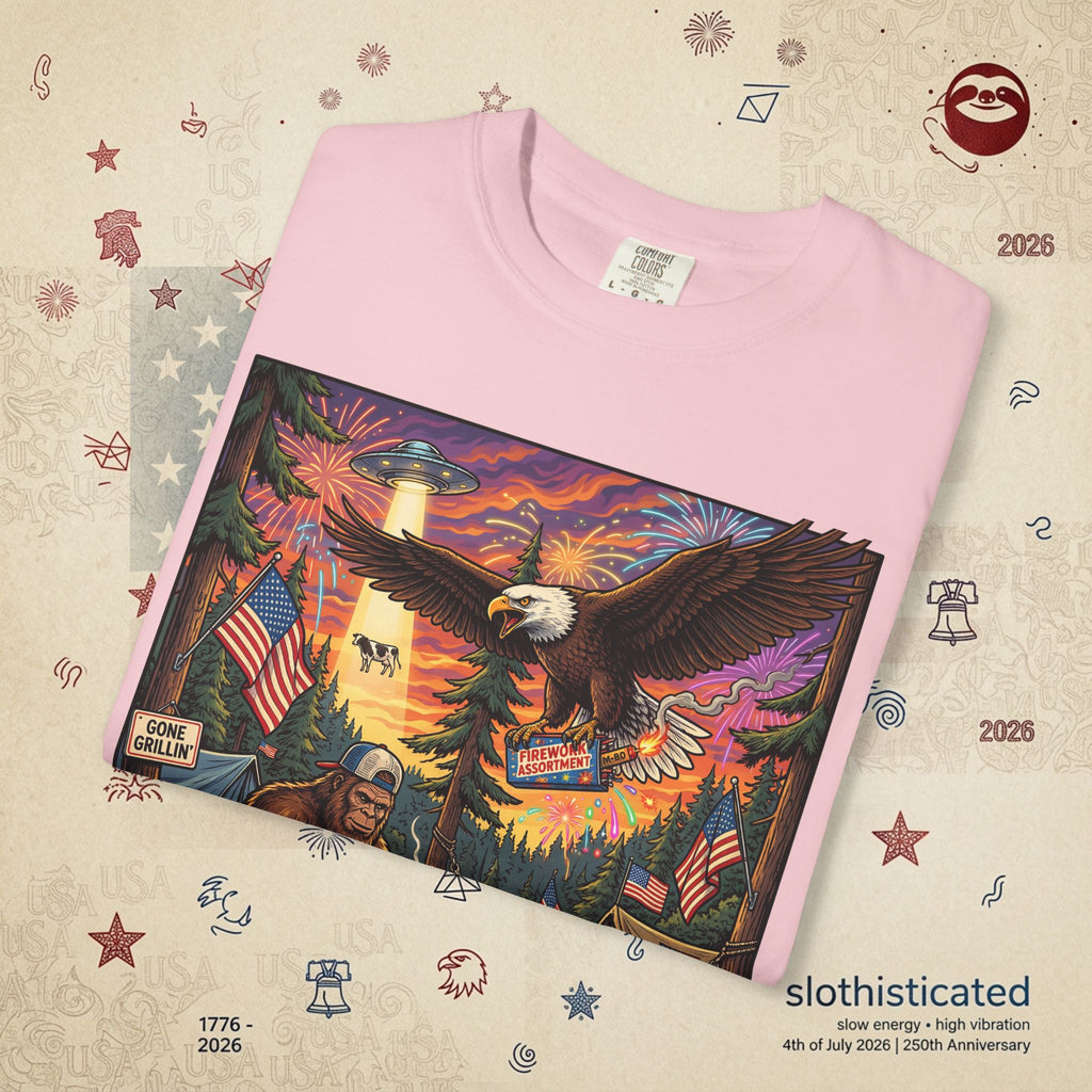 The Pitmaster — Patriotic Sasquatch Eagle Cookout T-Shirt