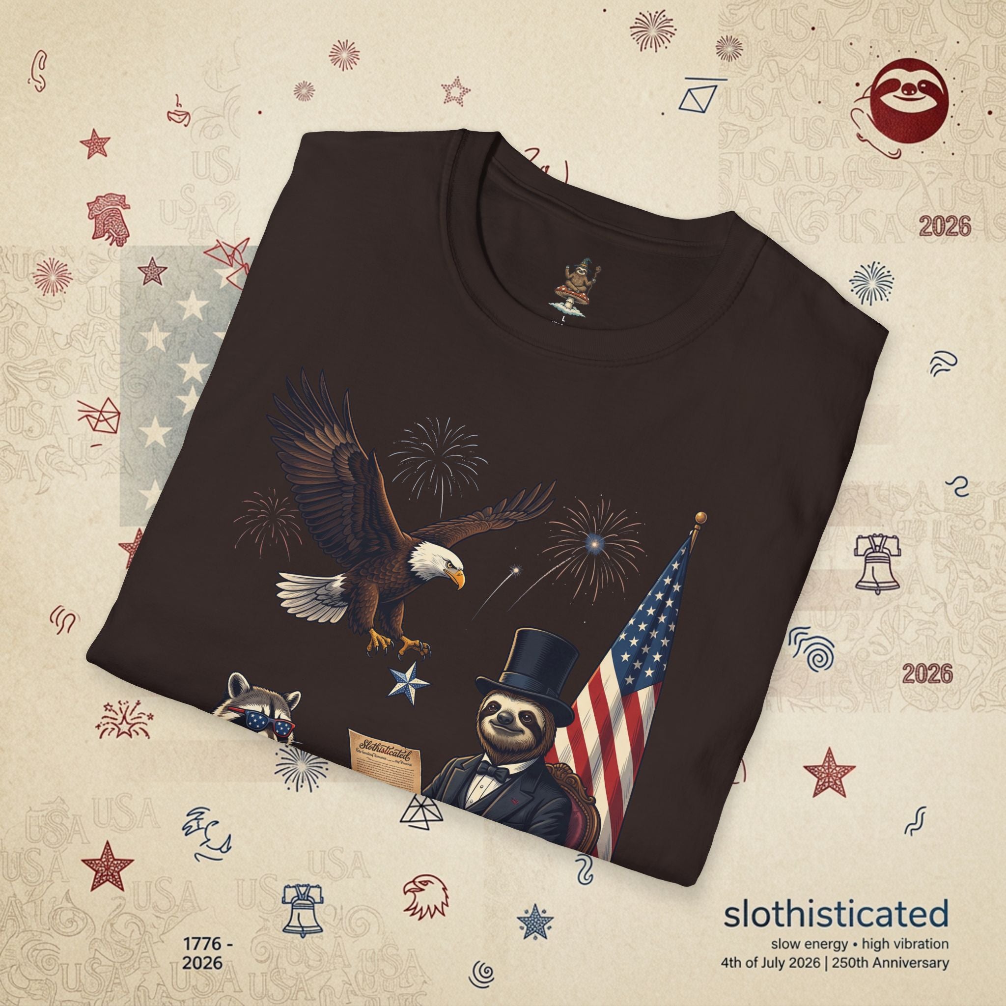 The Statesman — Lincoln-Era Sloth Portrait Tee