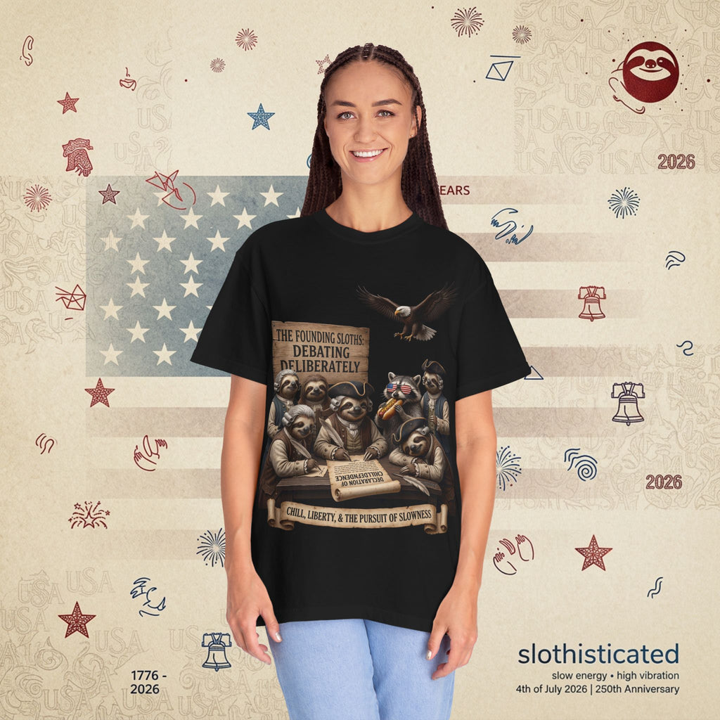 The Founding Sloths — Debating Deliberately Colonial Sloth Tee
