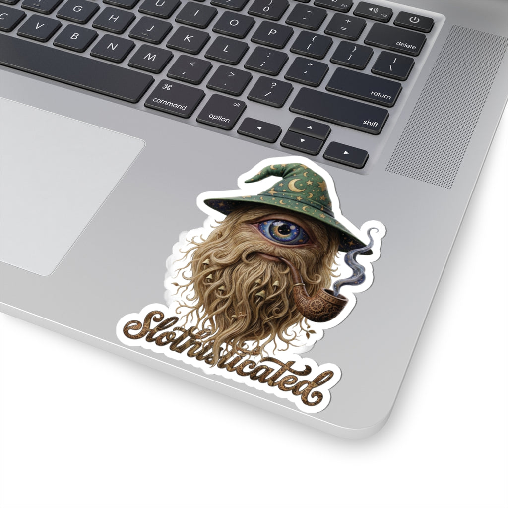 The Patron Wizard — Slothisticated Wordmark Kiss-Cut Sticker