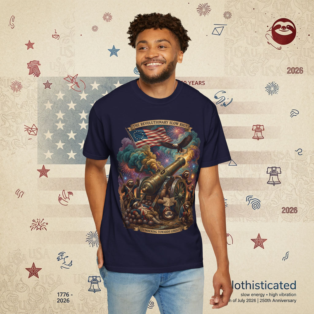 The Slow Riot — Patriotic Revolutionary Cannon 1776–2026 T-Shirt