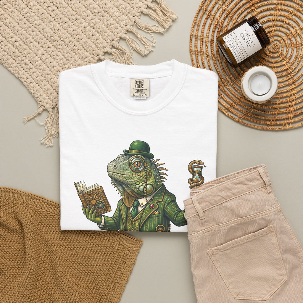 The Keeper of Hours — Mystical Iguana Sage T-Shirt