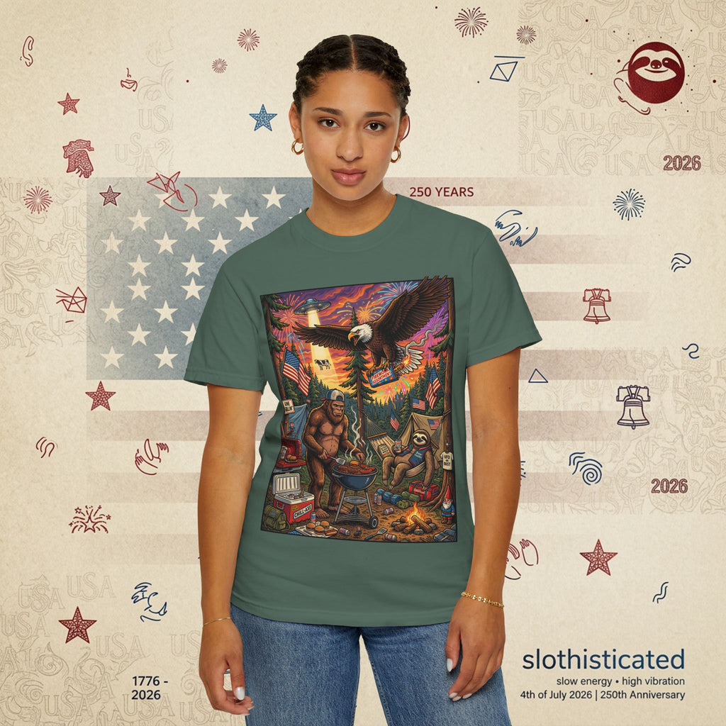 The Pitmaster — Patriotic Sasquatch Eagle Cookout T-Shirt
