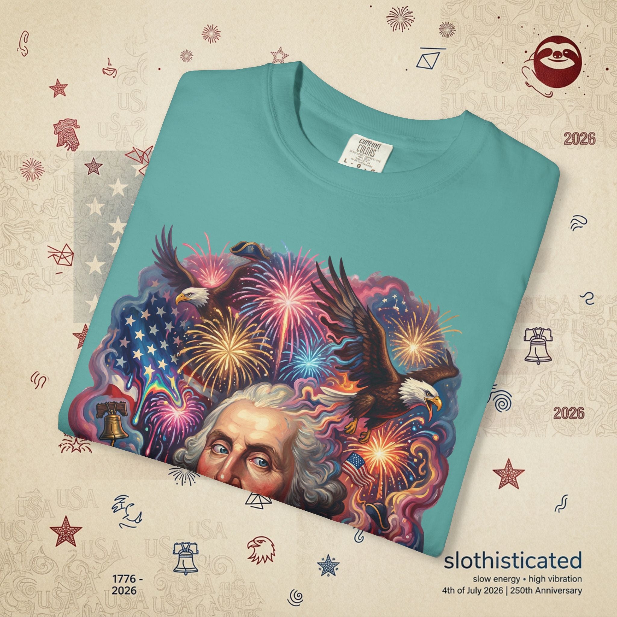 The Reverie — Psychedelic George Washington Fireworks T-Shirt