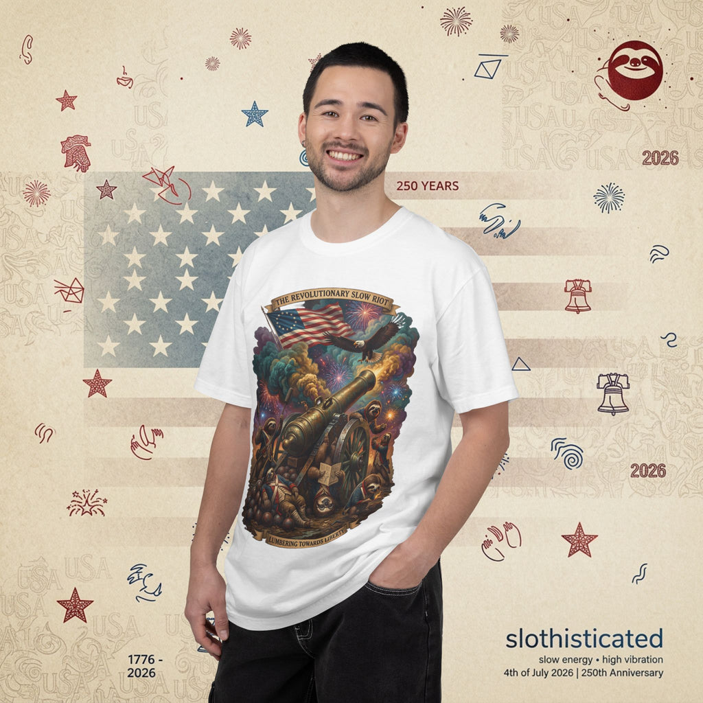 The Slow Riot — Patriotic Revolutionary Cannon 1776–2026 T-Shirt