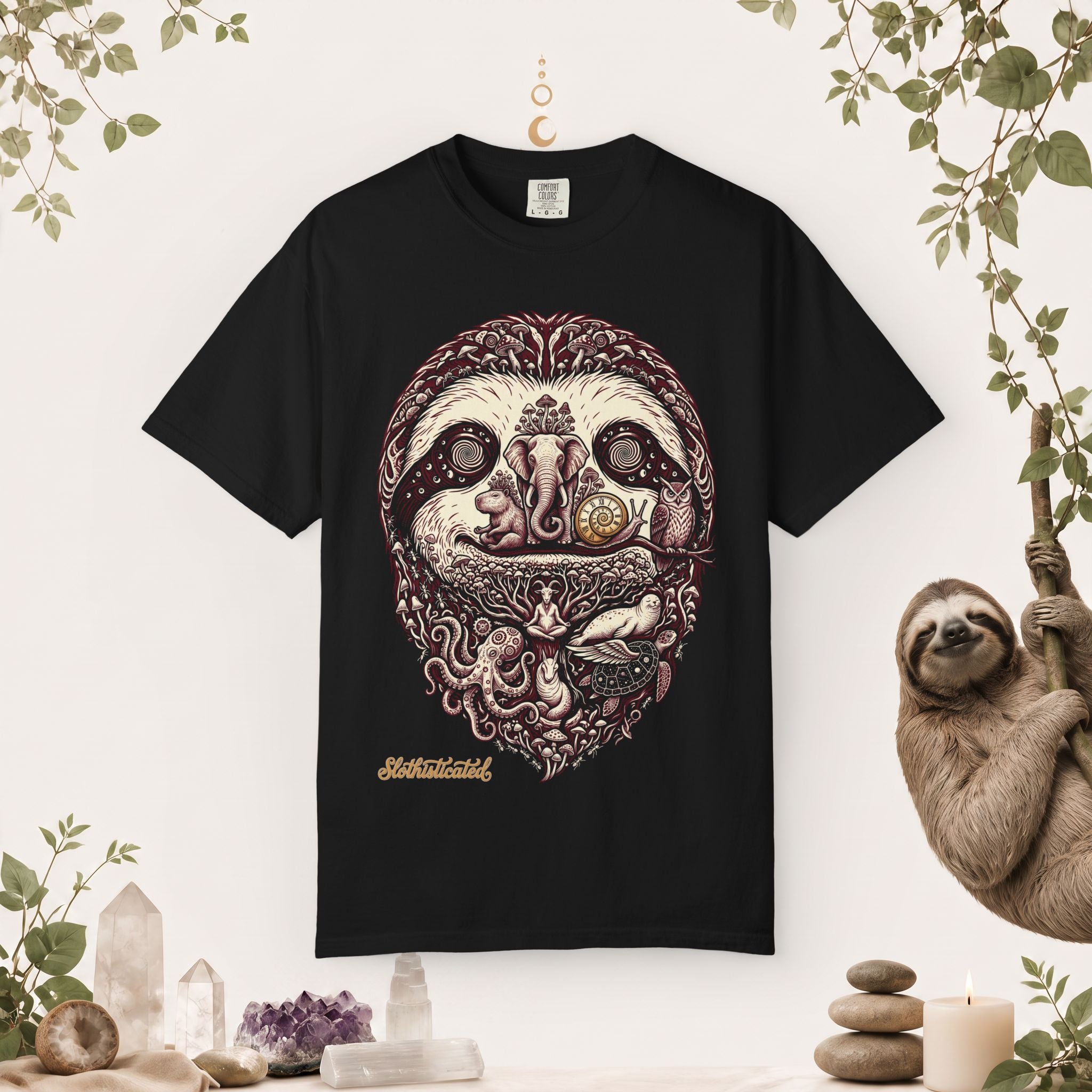 The Multitudes — Sloth Face Collage T-Shirt