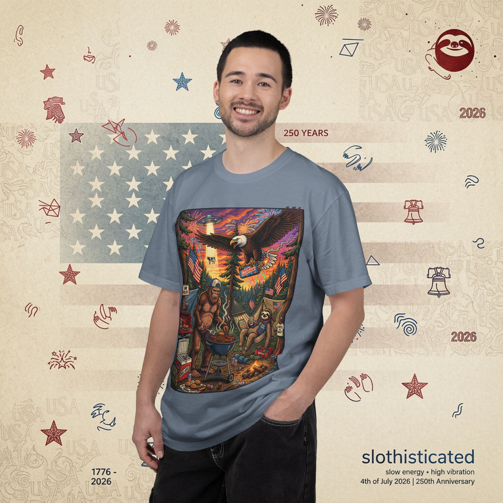 The Pitmaster — Patriotic Sasquatch Eagle Cookout T-Shirt