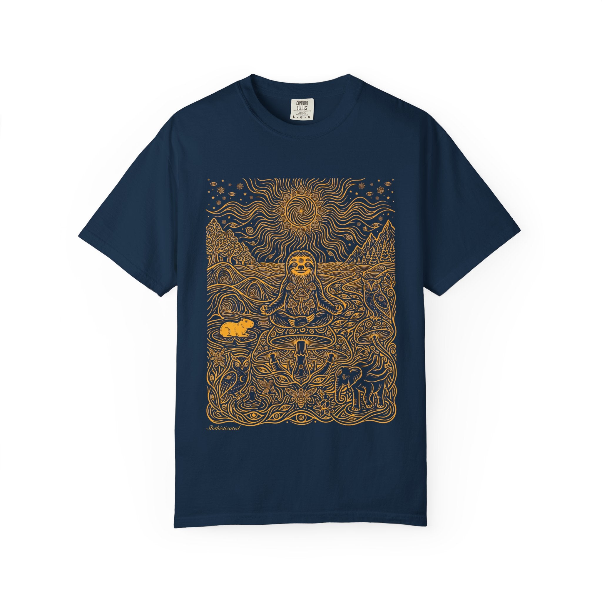 The Stillness — Meditating Sloth Mandala T-Shirt