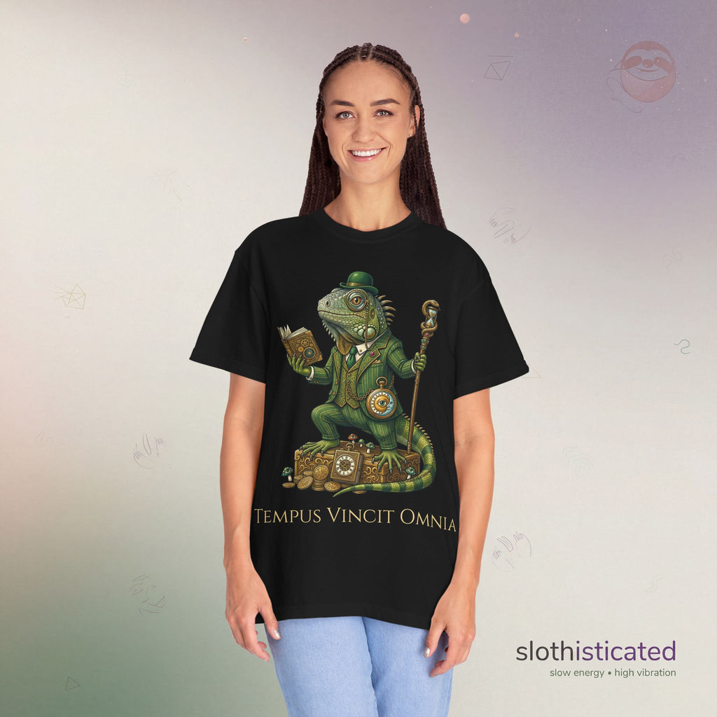 The Keeper of Hours — Mystical Iguana Sage T-Shirt