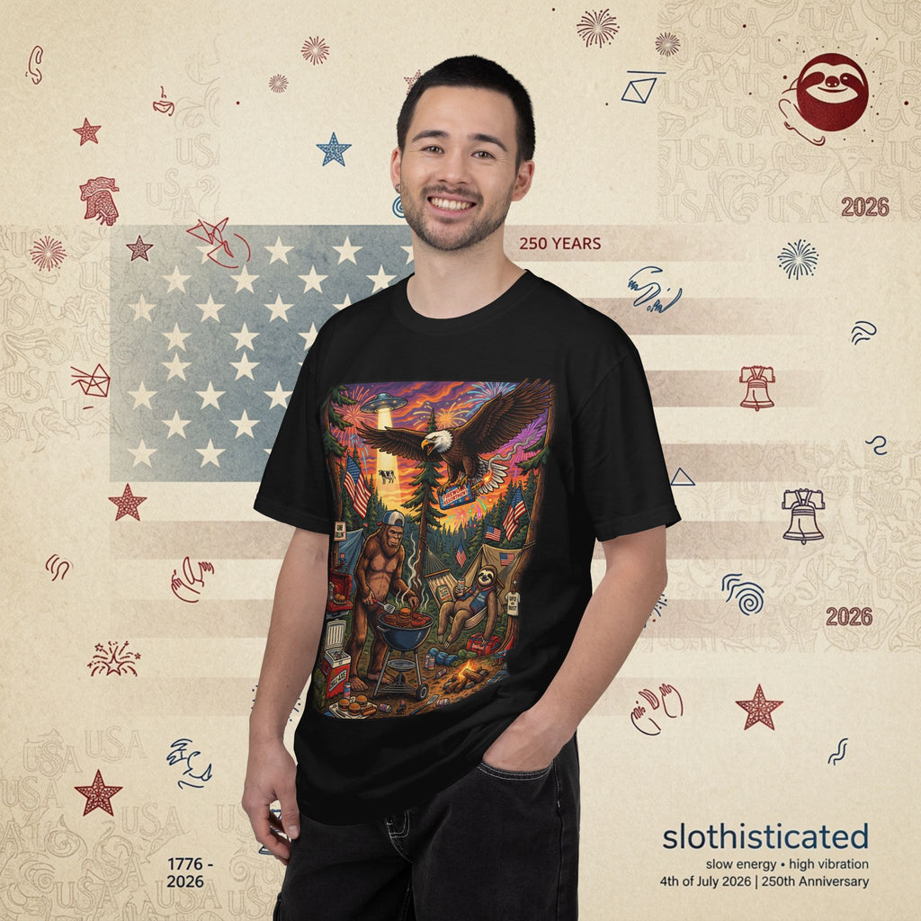 The Pitmaster — Patriotic Sasquatch Eagle Cookout T-Shirt