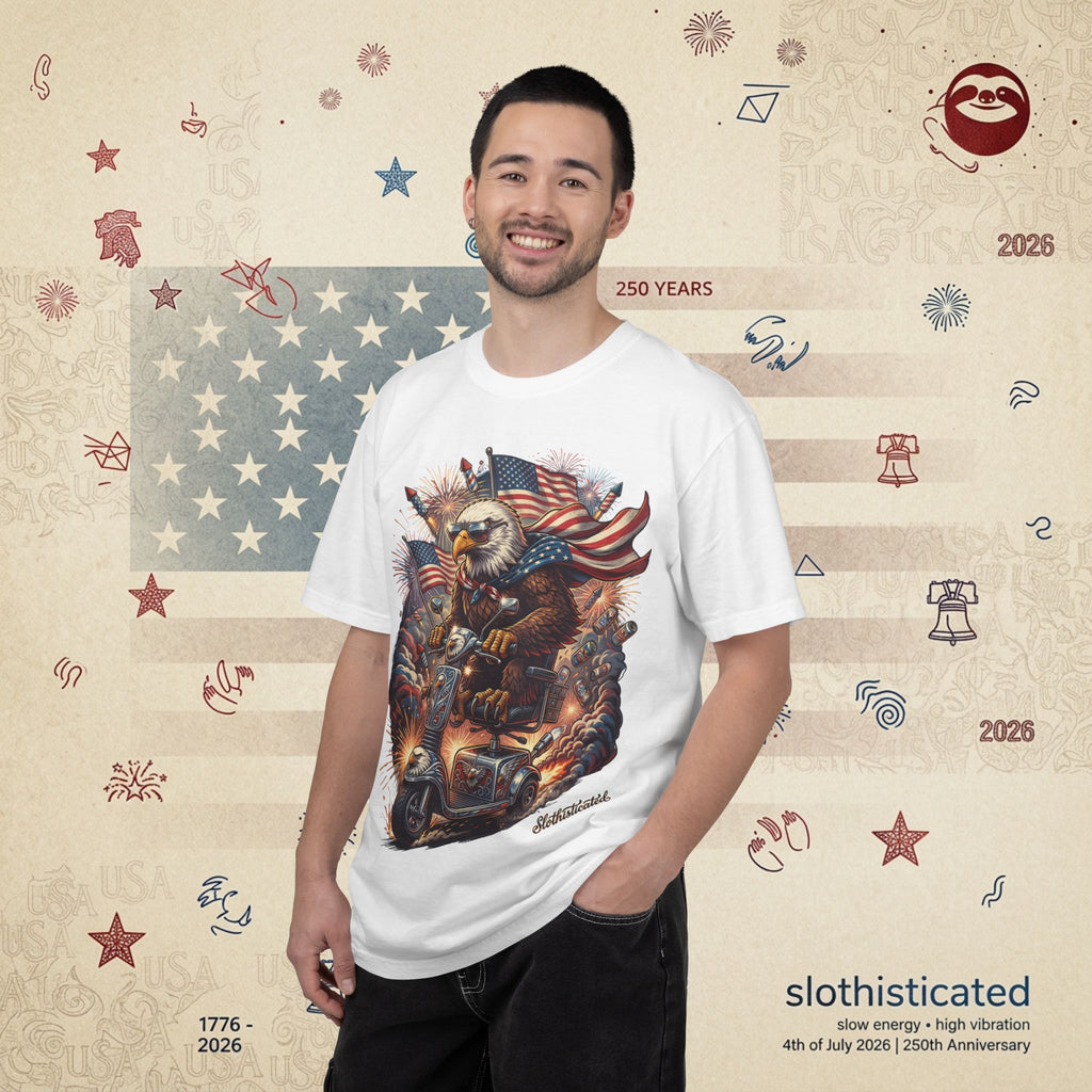 The Outrider — Patriotic Bald Eagle Motorcycle T-Shirt