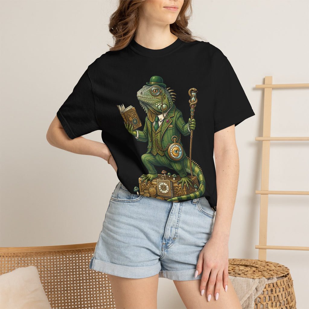 The Keeper of Hours — Mystical Iguana Sage T-Shirt