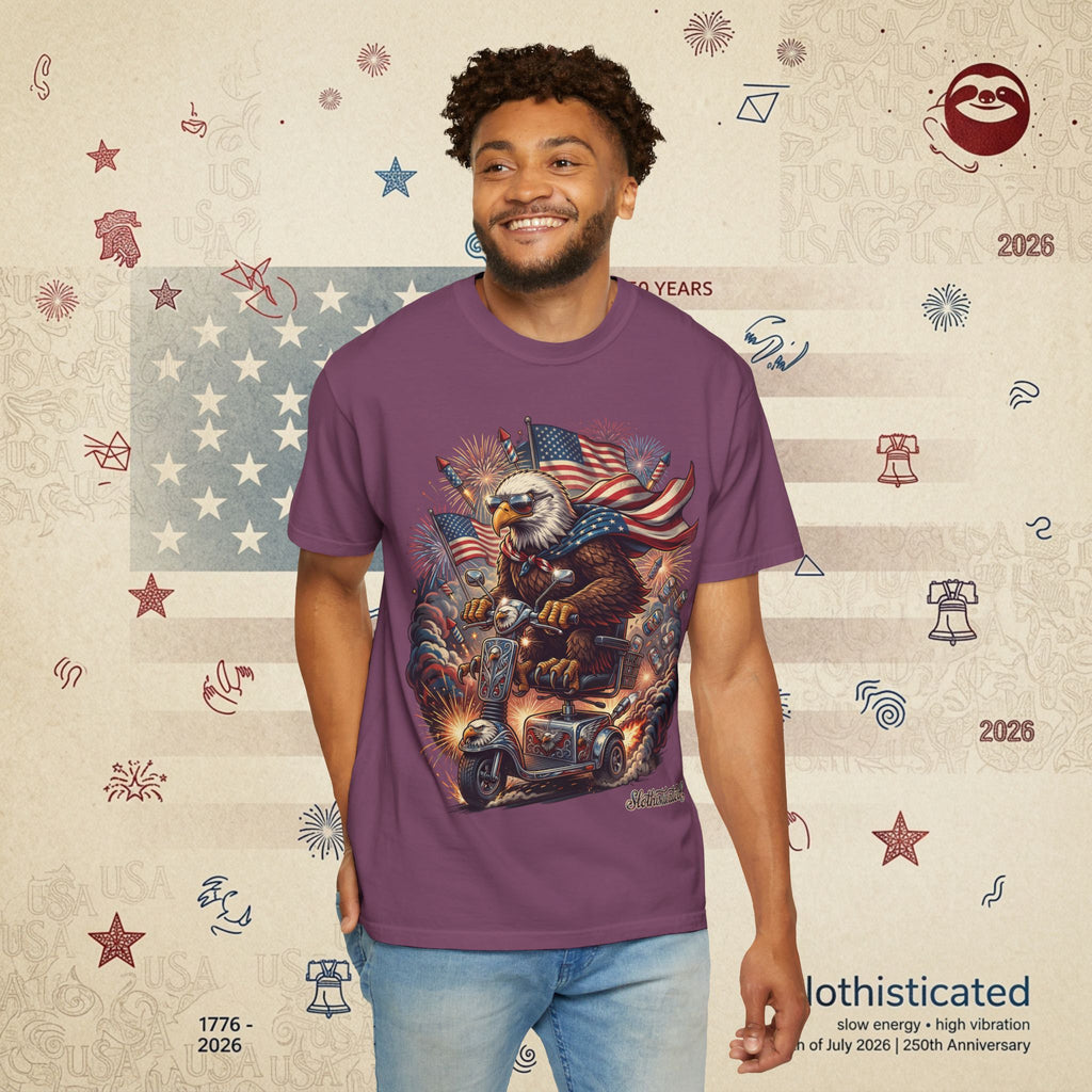 The Outrider — Patriotic Bald Eagle Motorcycle T-Shirt
