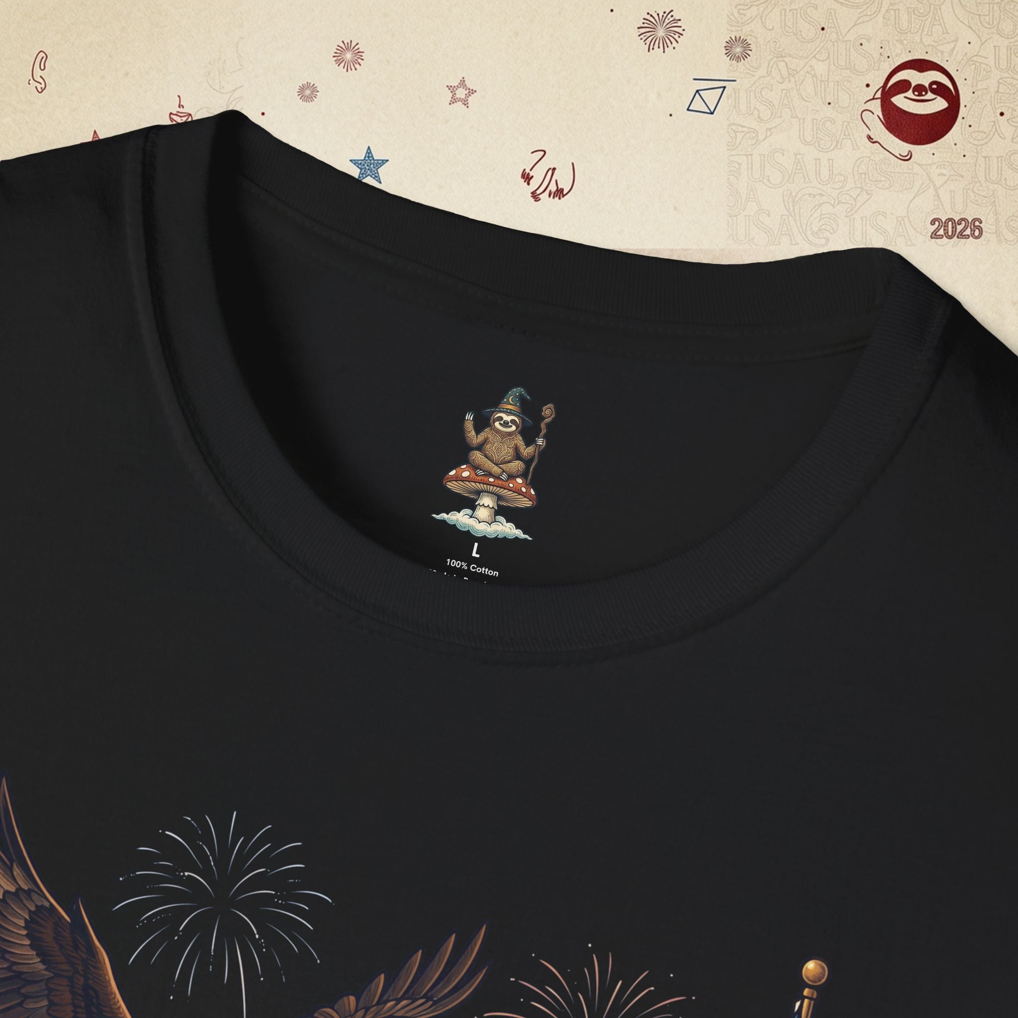 The Statesman — Lincoln-Era Sloth Portrait Tee