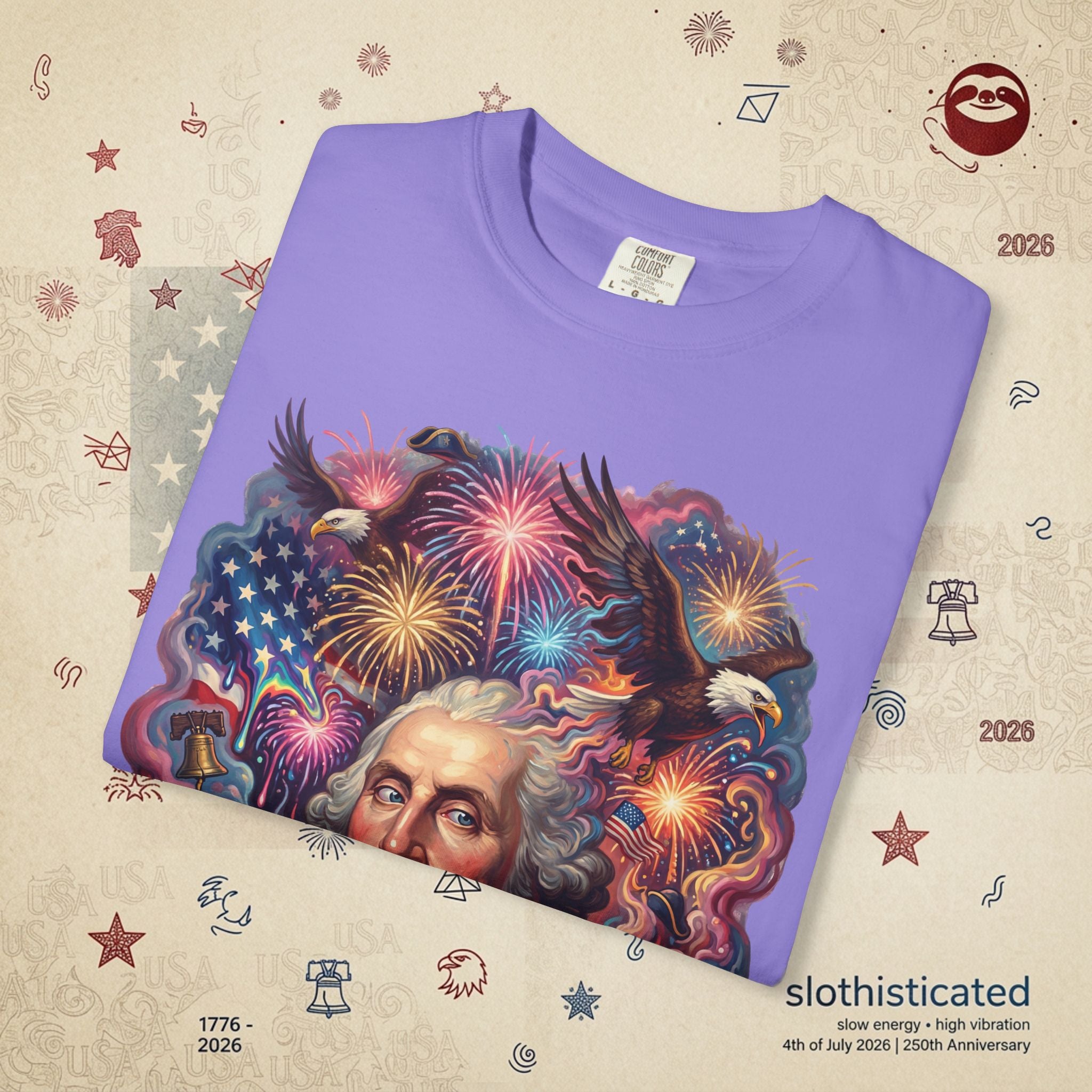 The Reverie — Psychedelic George Washington Fireworks T-Shirt