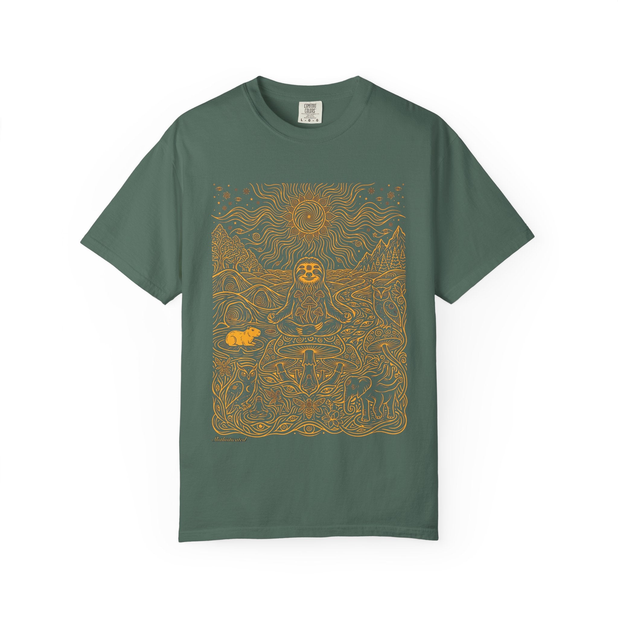 The Stillness — Meditating Sloth Mandala T-Shirt