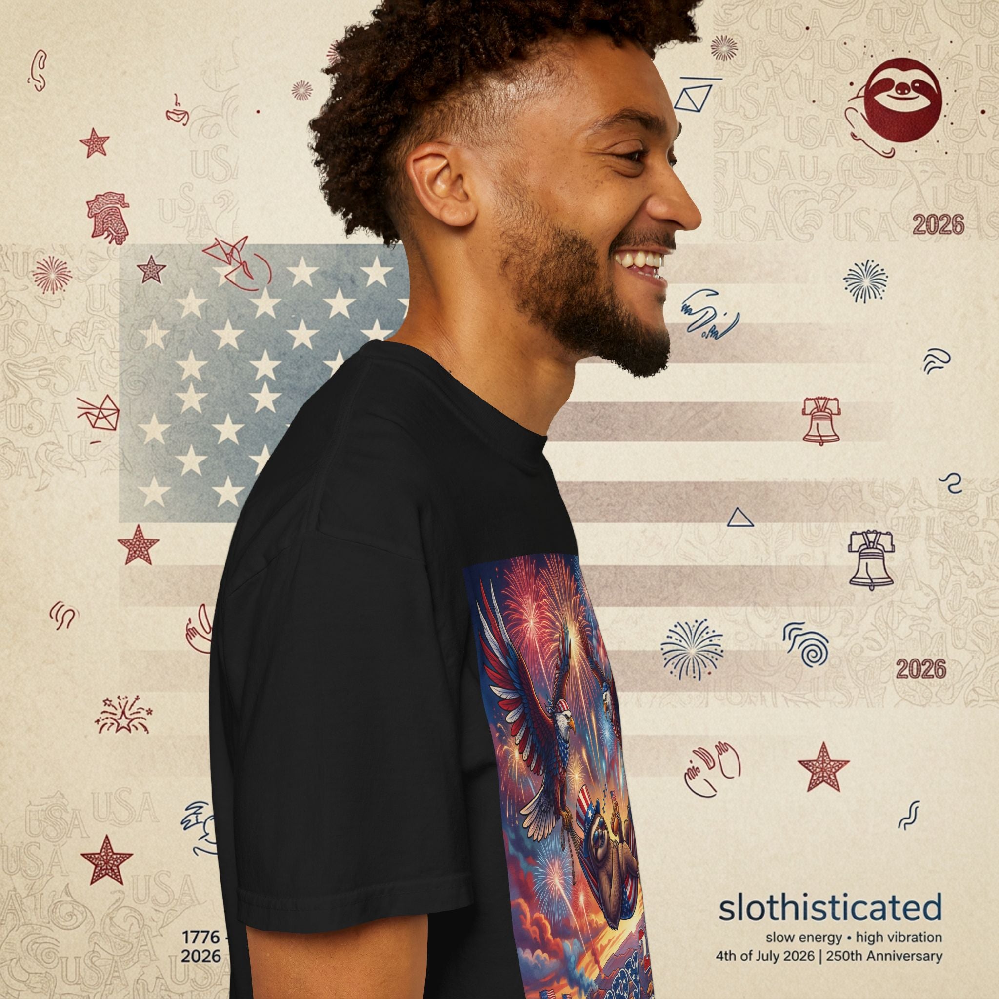 The Repose — Sloth Hammock 250th Anniversary T-Shirt