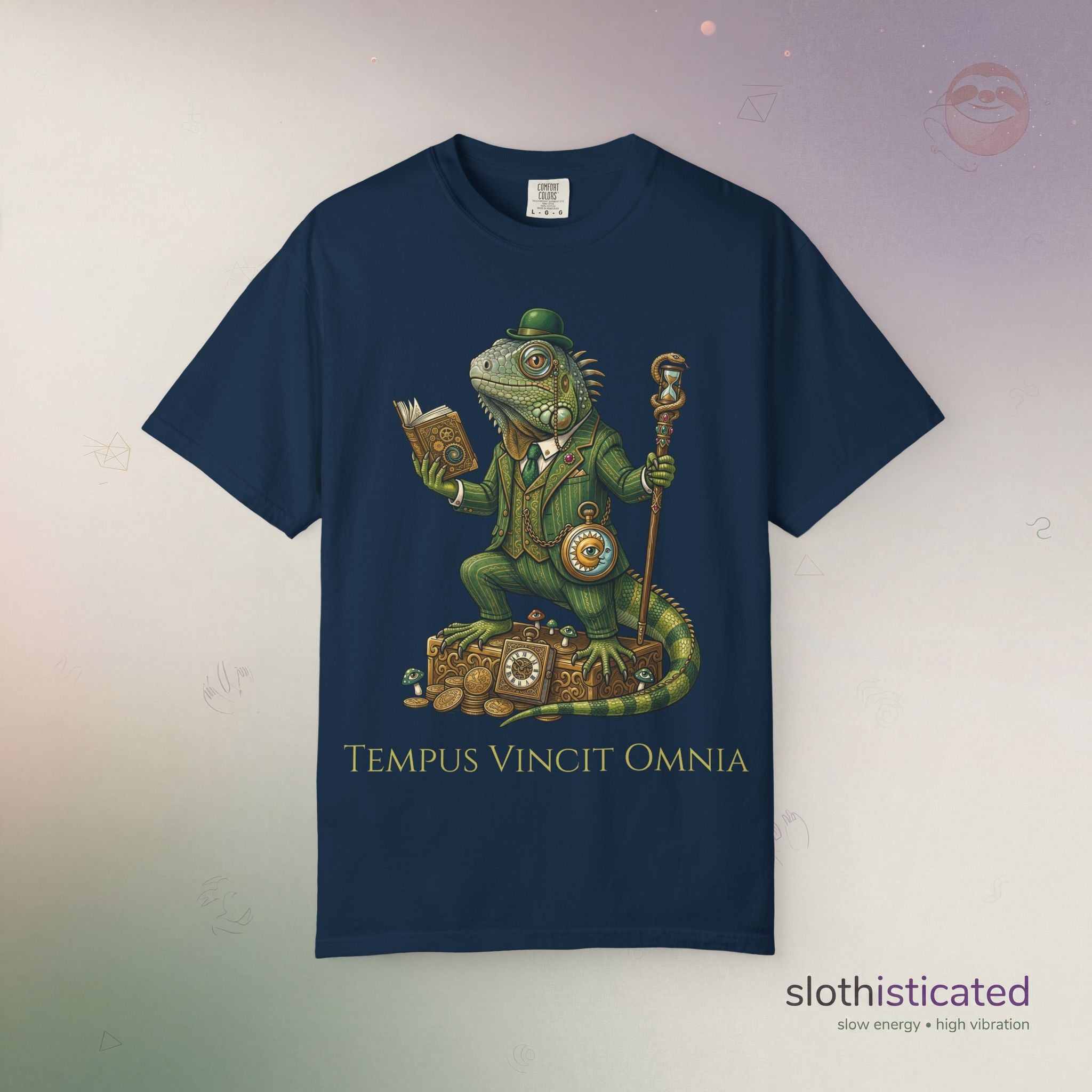 The Keeper of Hours — Mystical Iguana Sage T-Shirt