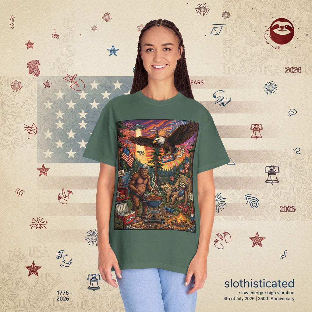 The Pitmaster — Patriotic Sasquatch Eagle Cookout T-Shirt