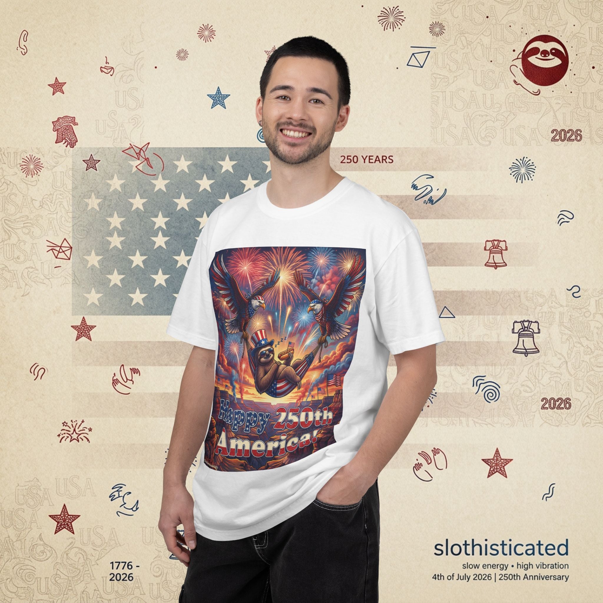 The Repose — Sloth Hammock 250th Anniversary T-Shirt