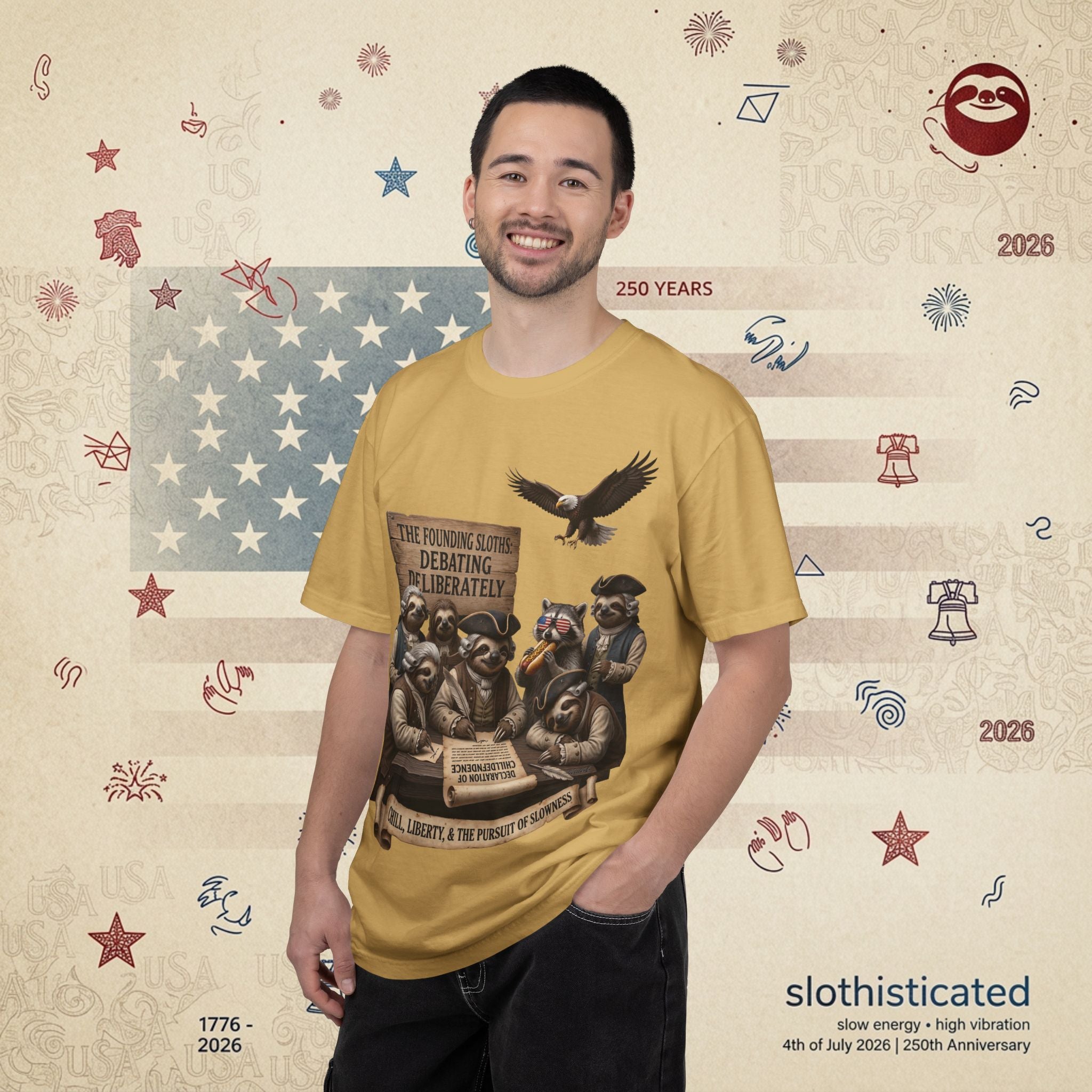 The Founding Sloths — Debating Deliberately Colonial Sloth Tee
