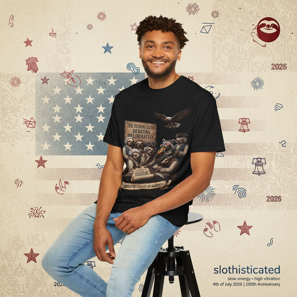 The Founding Sloths — Debating Deliberately Colonial Sloth Tee