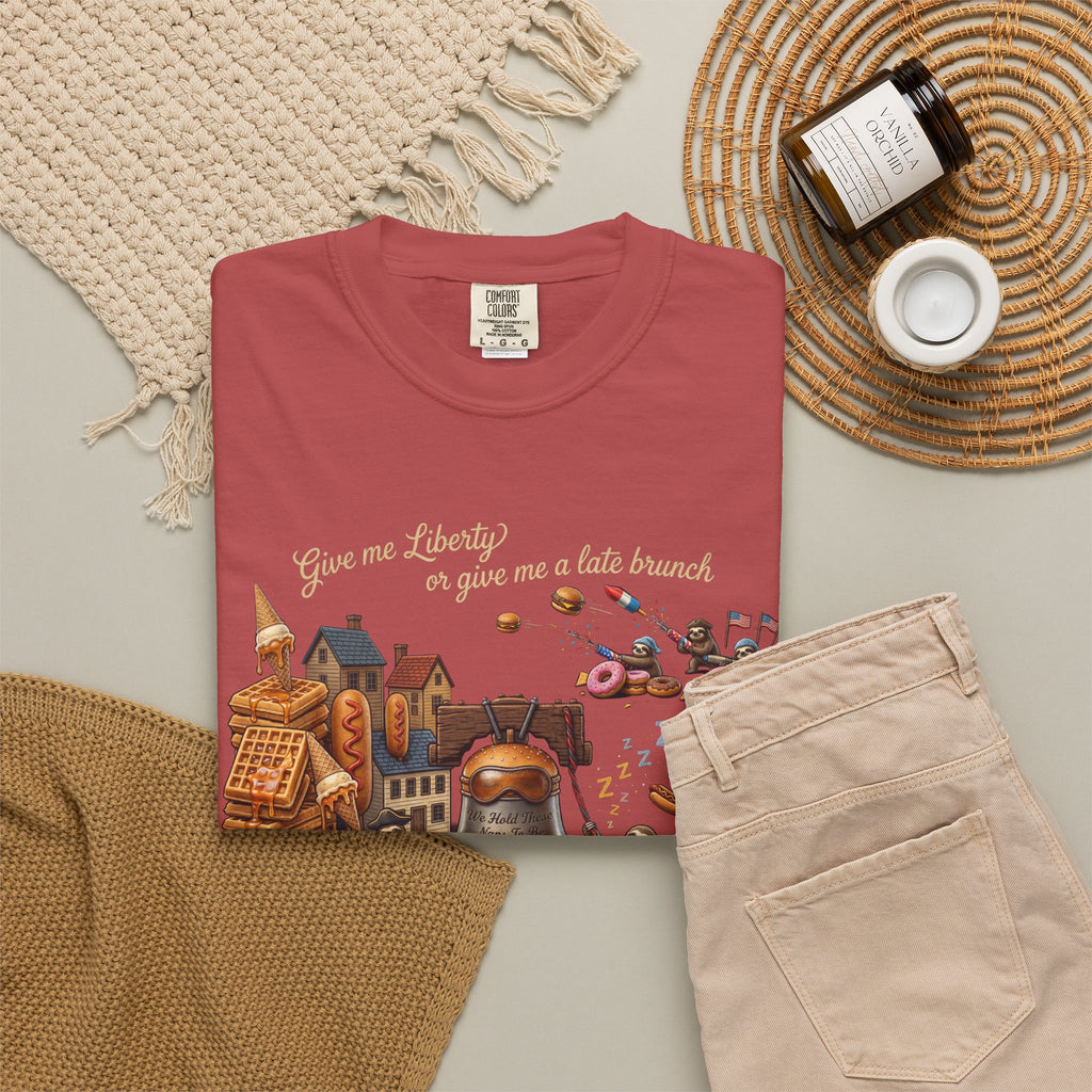 The Late Brunch — Liberty Bell Sloth Vintage Illustration Tee