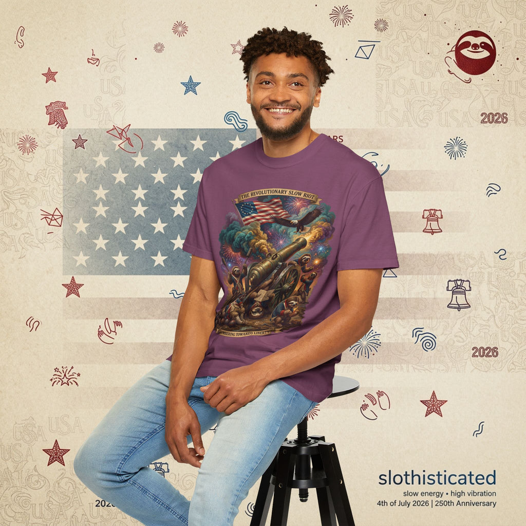 The Slow Riot — Patriotic Revolutionary Cannon 1776–2026 T-Shirt