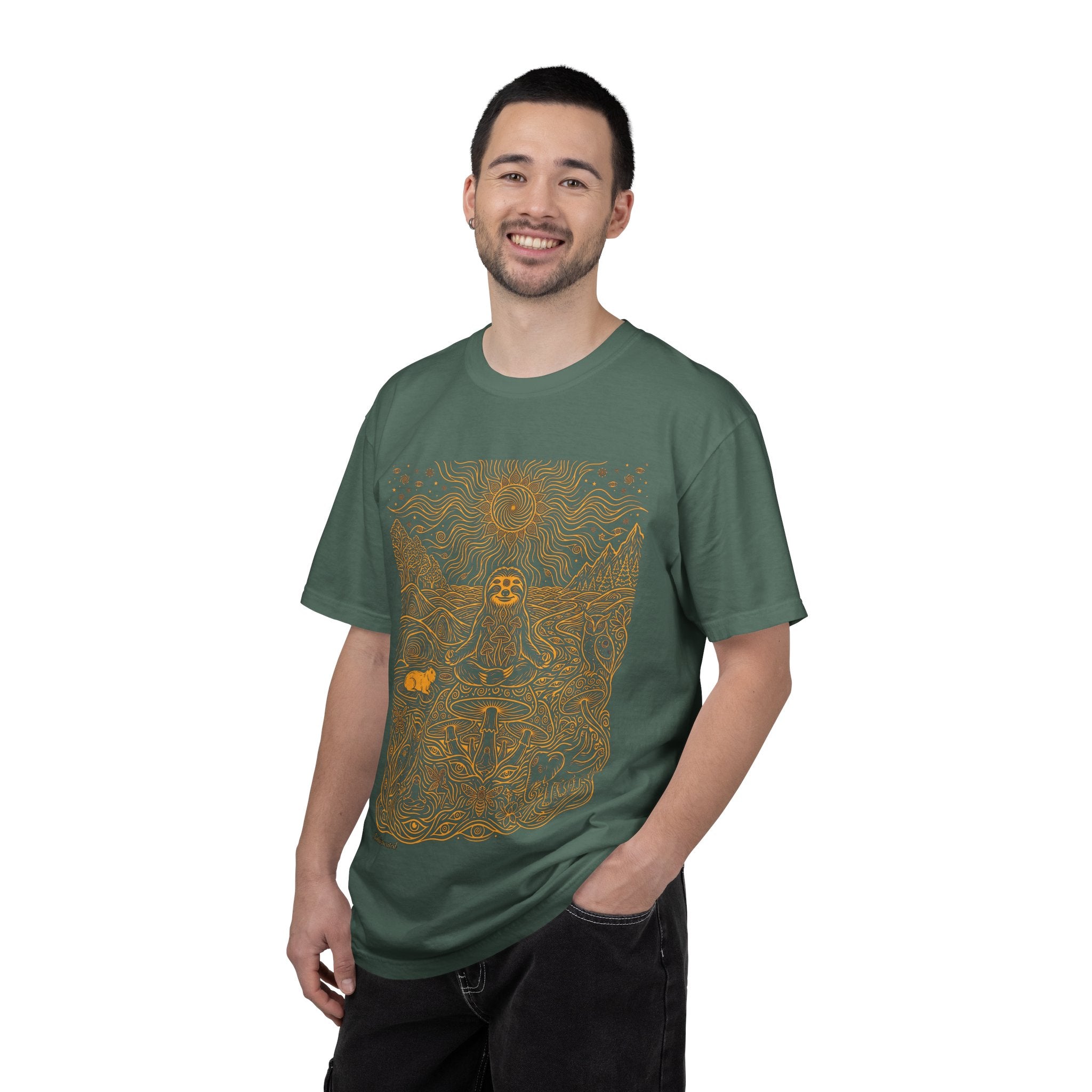 The Stillness — Meditating Sloth Mandala T-Shirt