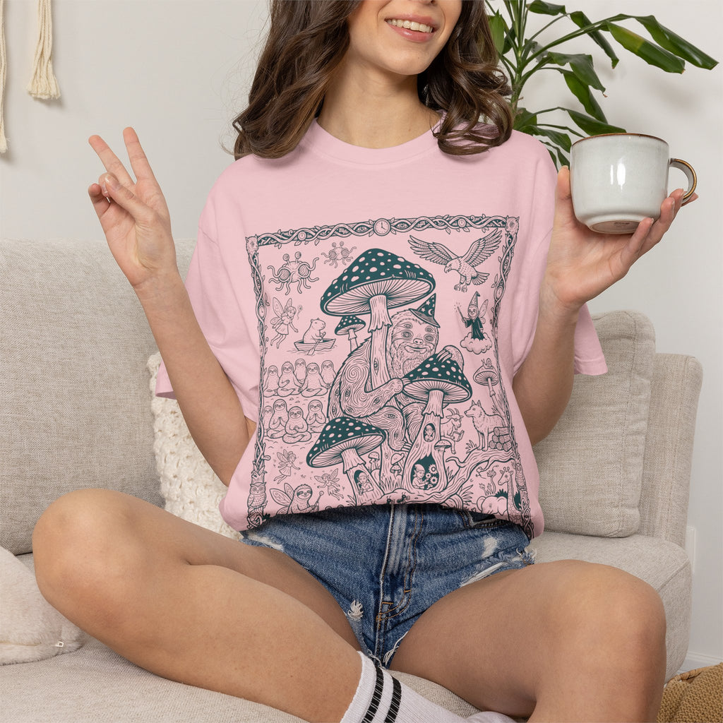 The Mushroom Court — A Fungal Folktale in Ink