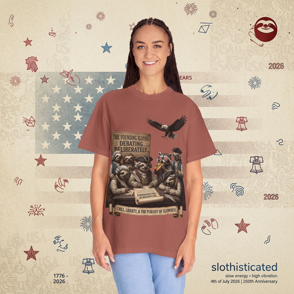 The Founding Sloths — Debating Deliberately Colonial Sloth Tee