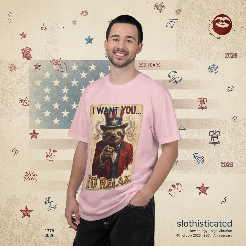 Uncle Slow — Patriotic Uncle Sam Sloth Relax Parody T-Shirt