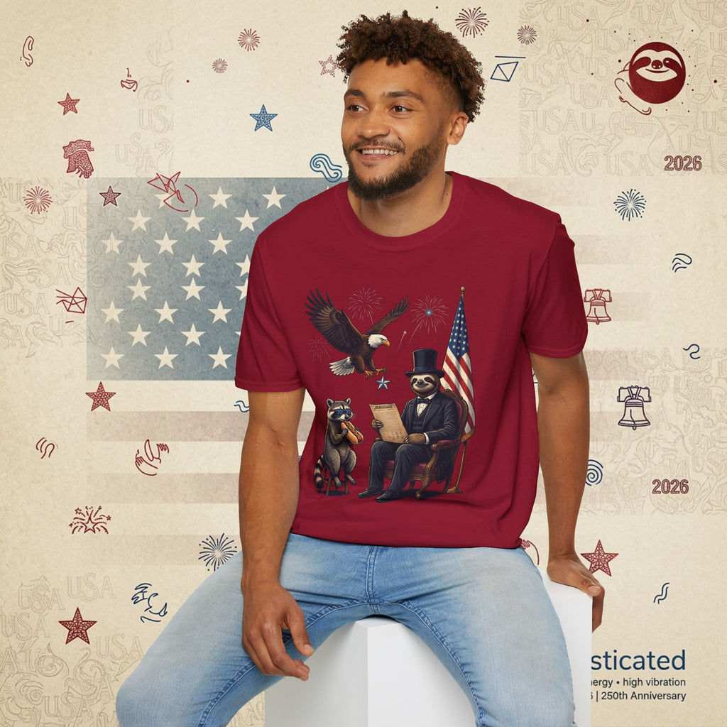 The Statesman — Lincoln-Era Sloth Portrait Tee