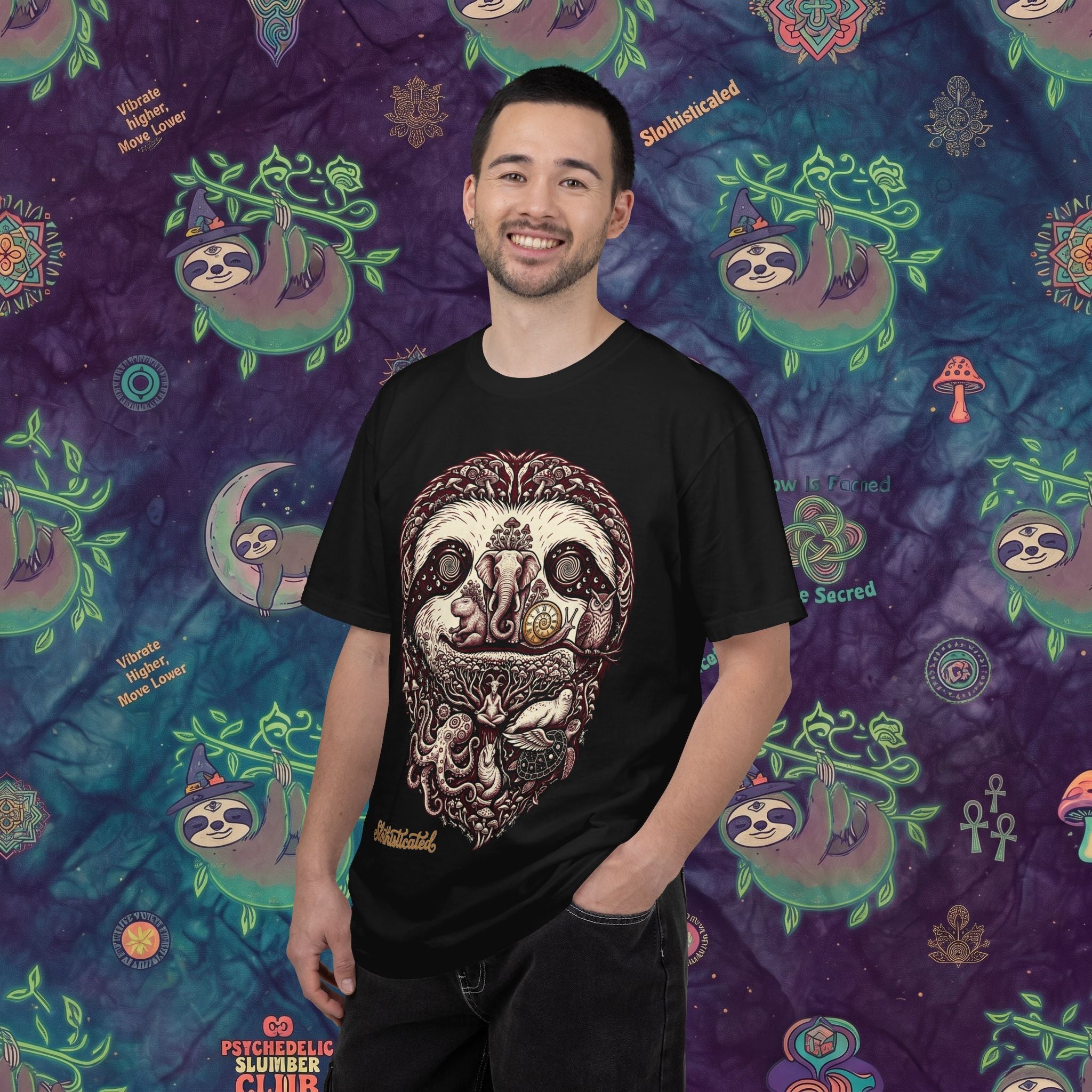 The Multitudes — Sloth Face Collage T-Shirt