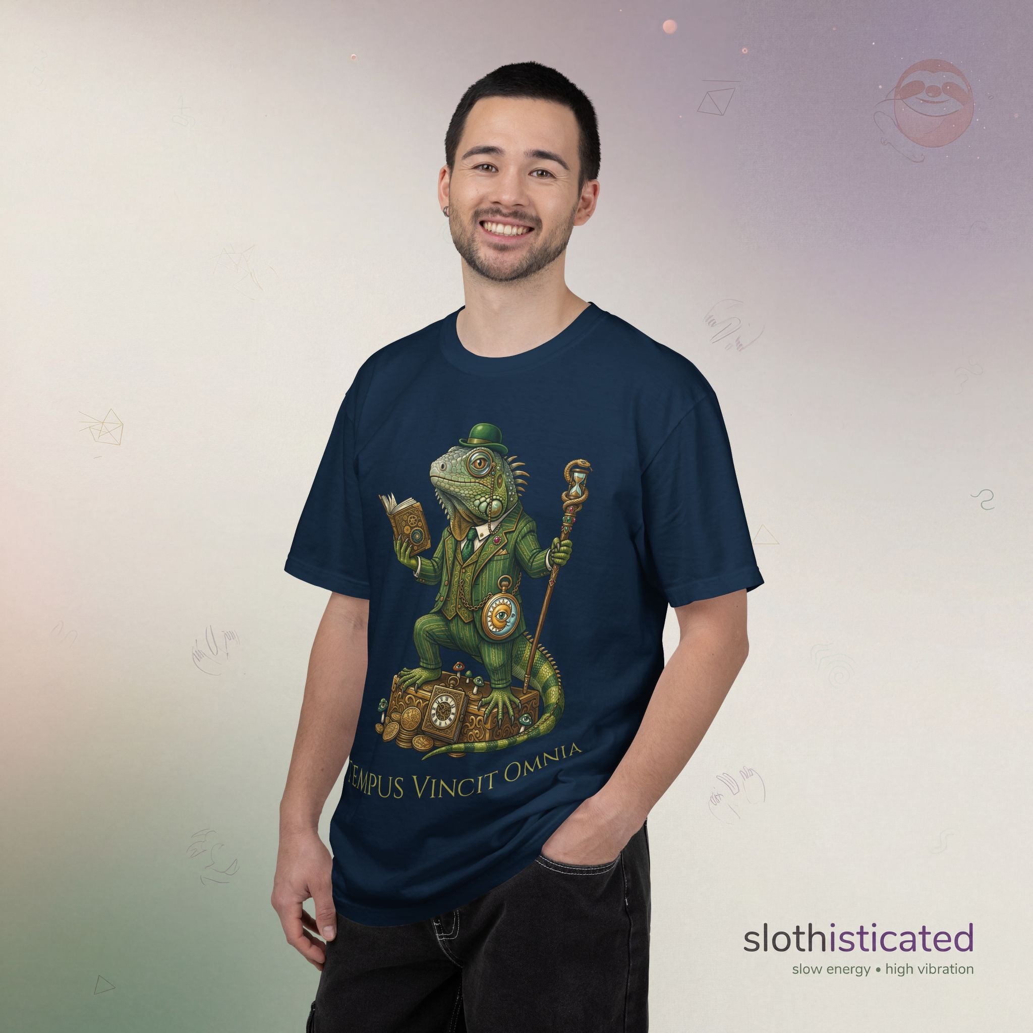The Keeper of Hours — Mystical Iguana Sage T-Shirt