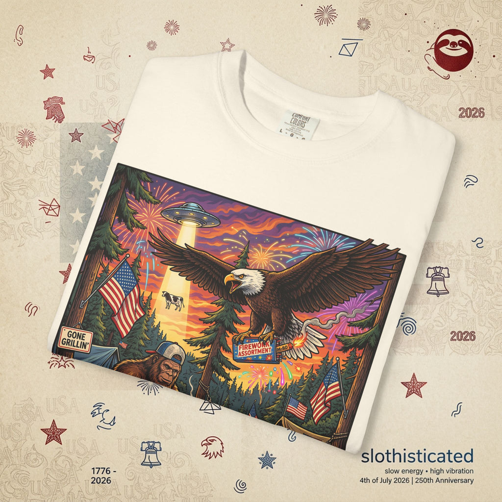 The Pitmaster — Patriotic Sasquatch Eagle Cookout T-Shirt