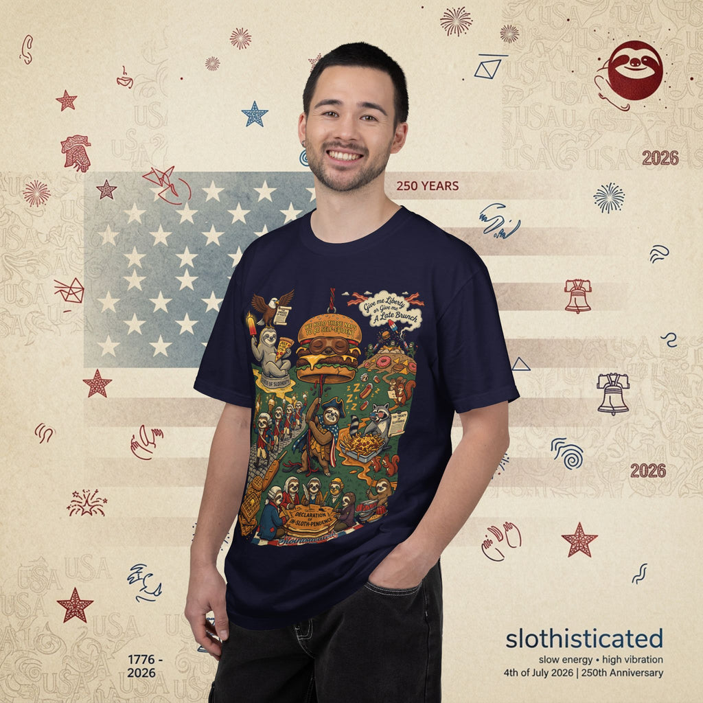 Independence Or Eats Later — Sloth Cookout Comic Tee