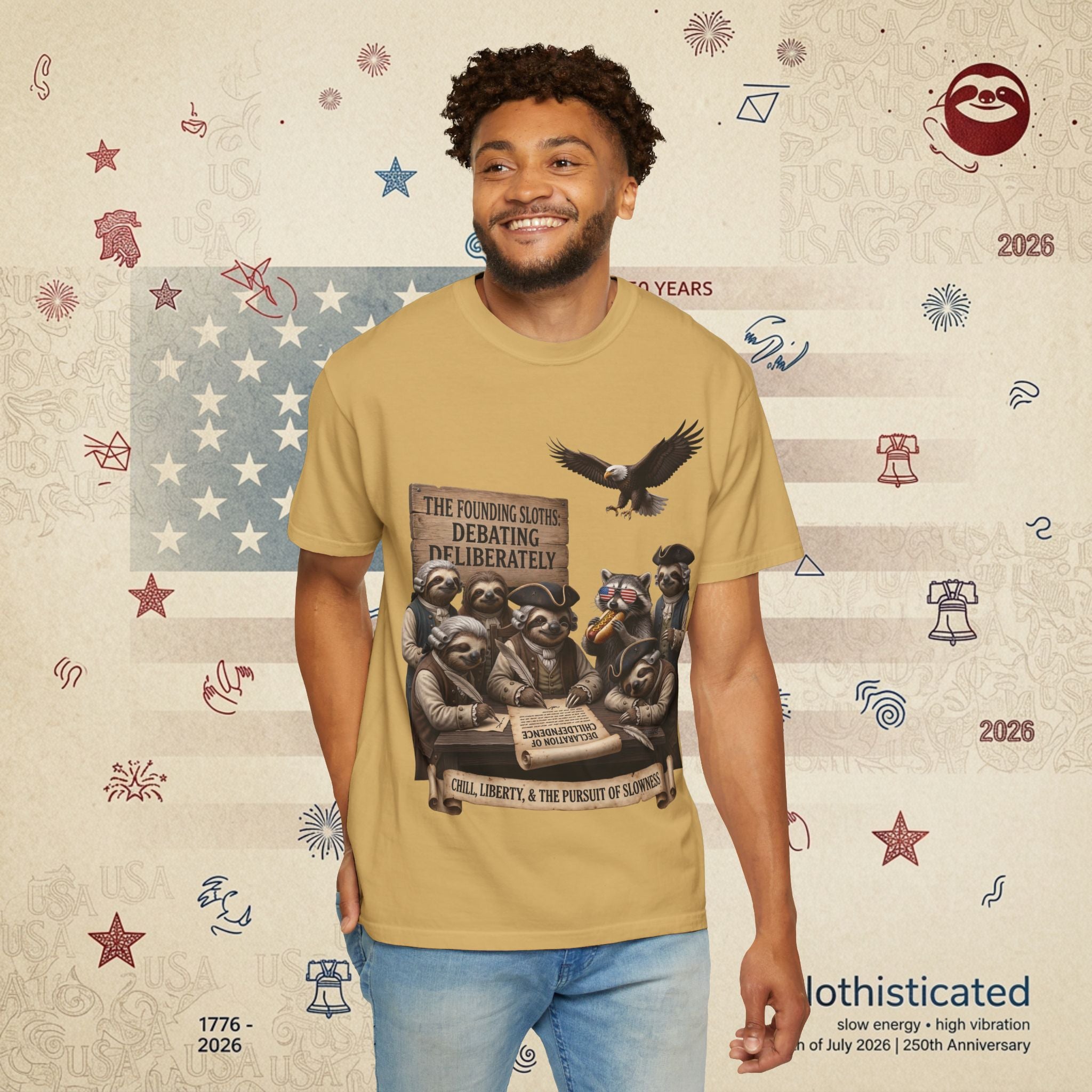 The Founding Sloths — Debating Deliberately Colonial Sloth Tee