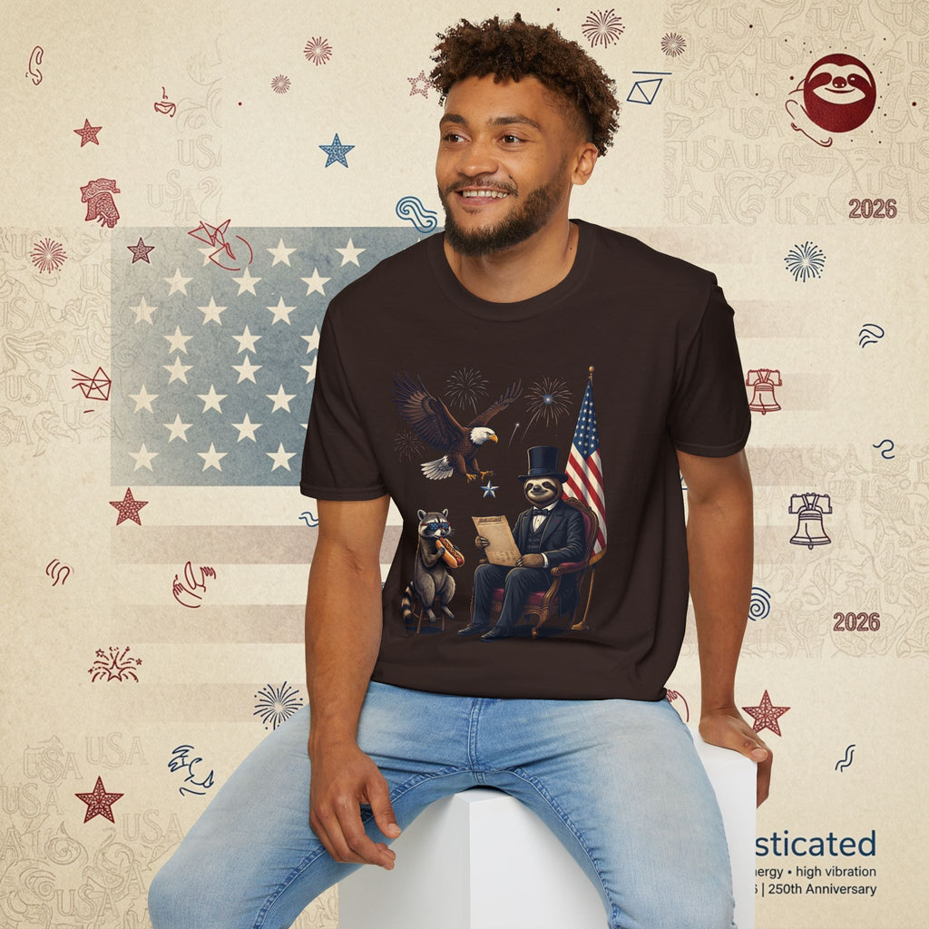 The Statesman — Lincoln-Era Sloth Portrait Tee