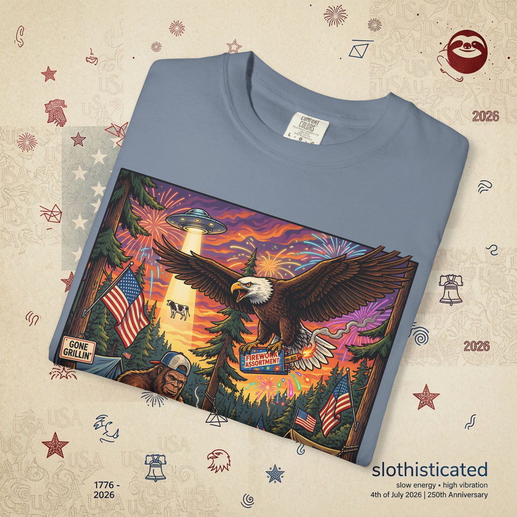 The Pitmaster — Patriotic Sasquatch Eagle Cookout T-Shirt