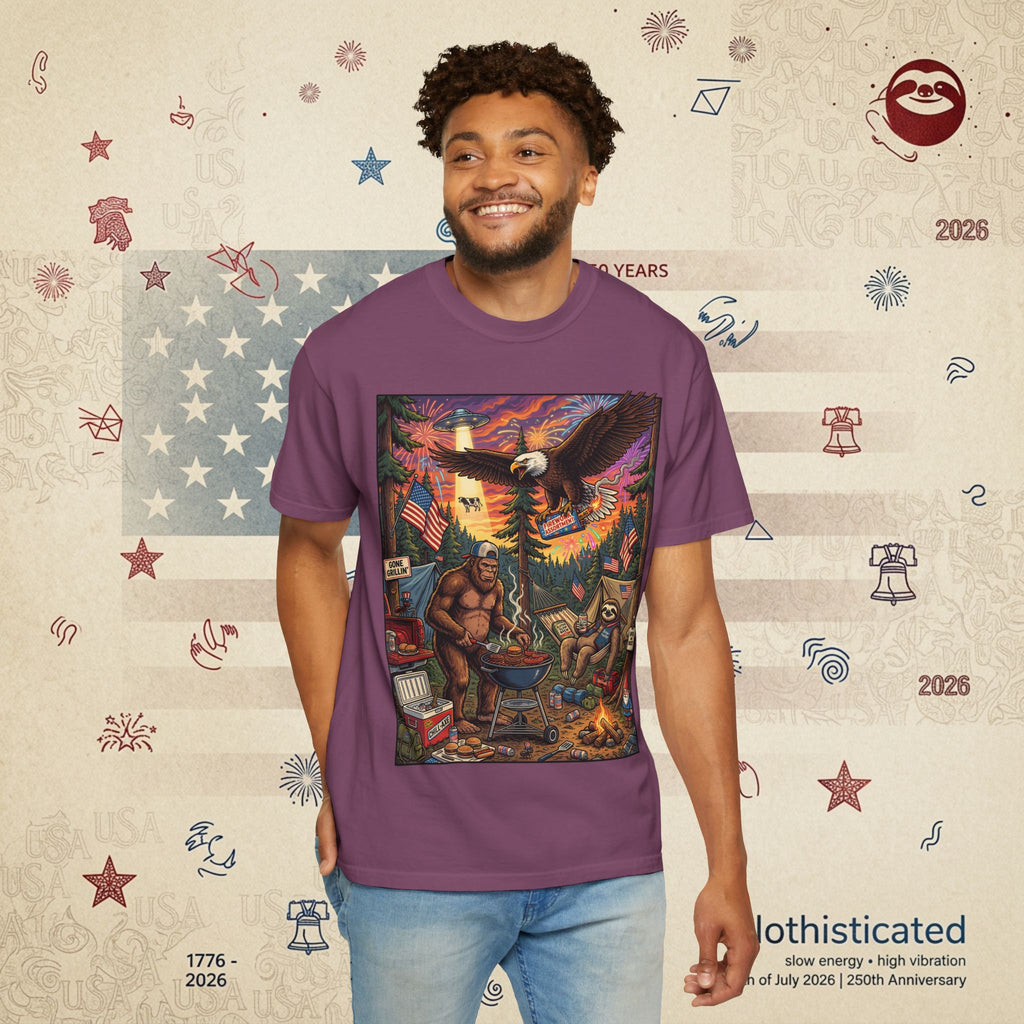 The Pitmaster — Patriotic Sasquatch Eagle Cookout T-Shirt