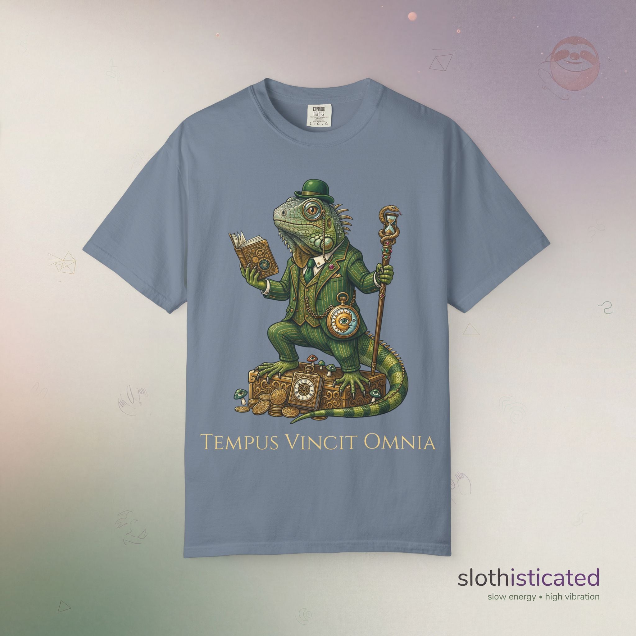 The Keeper of Hours — Mystical Iguana Sage T-Shirt