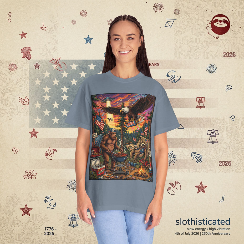 The Pitmaster — Patriotic Sasquatch Eagle Cookout T-Shirt