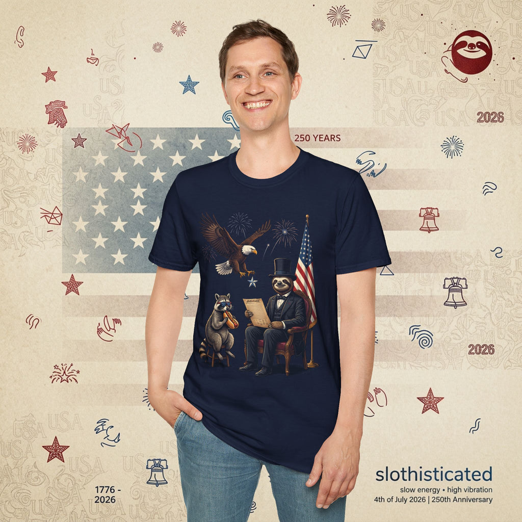 The Statesman — Lincoln-Era Sloth Portrait Tee