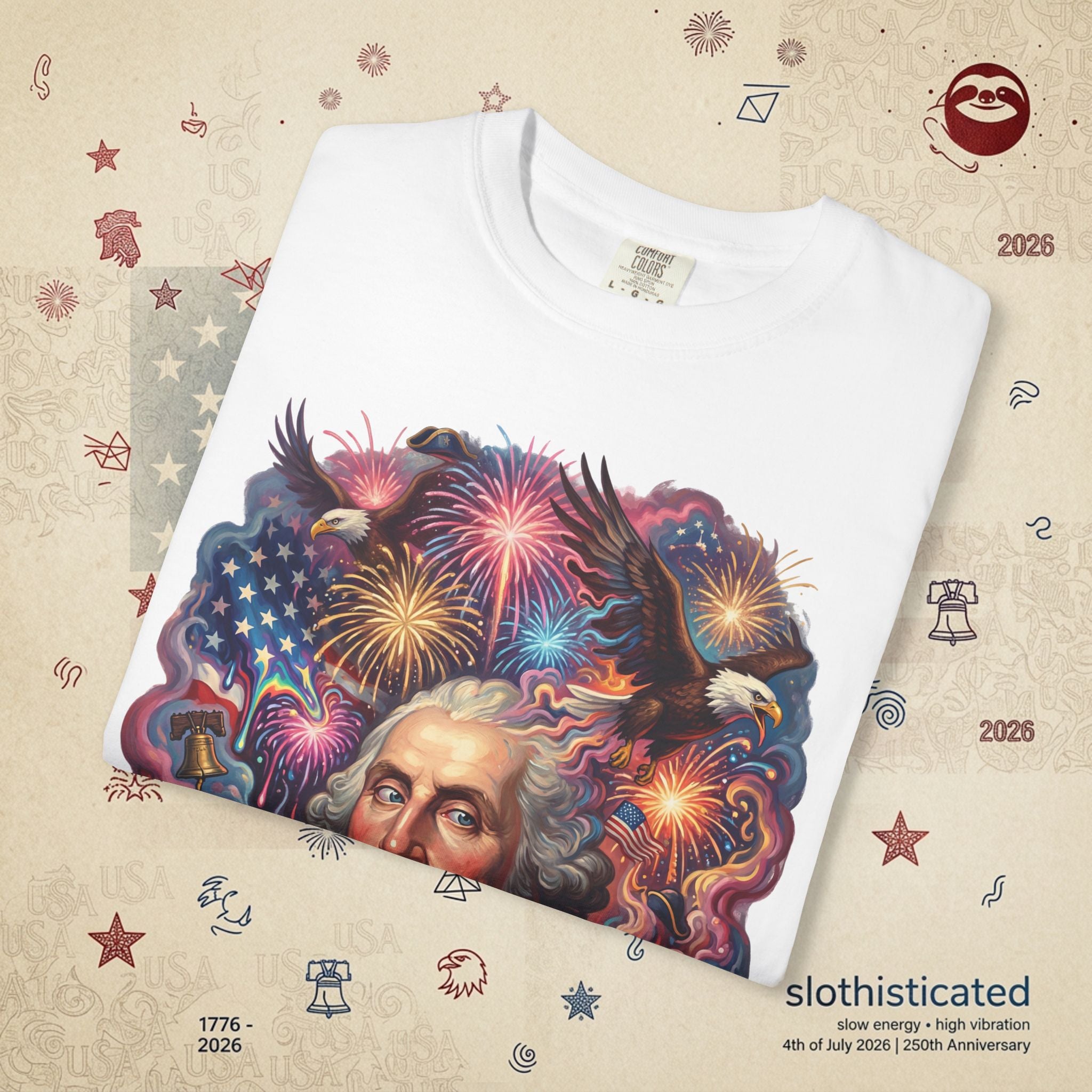 The Reverie — Psychedelic George Washington Fireworks T-Shirt