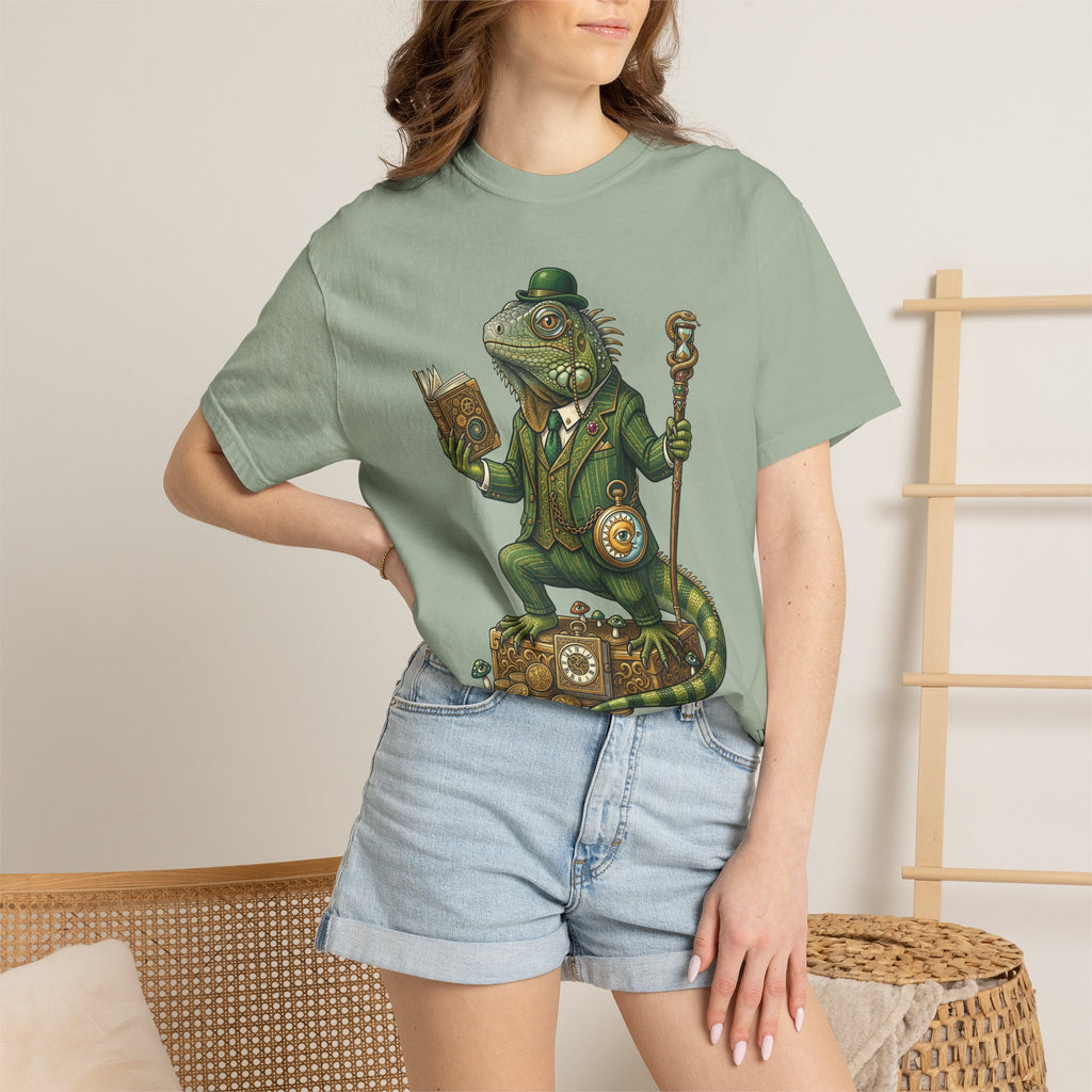 The Keeper of Hours — Mystical Iguana Sage T-Shirt