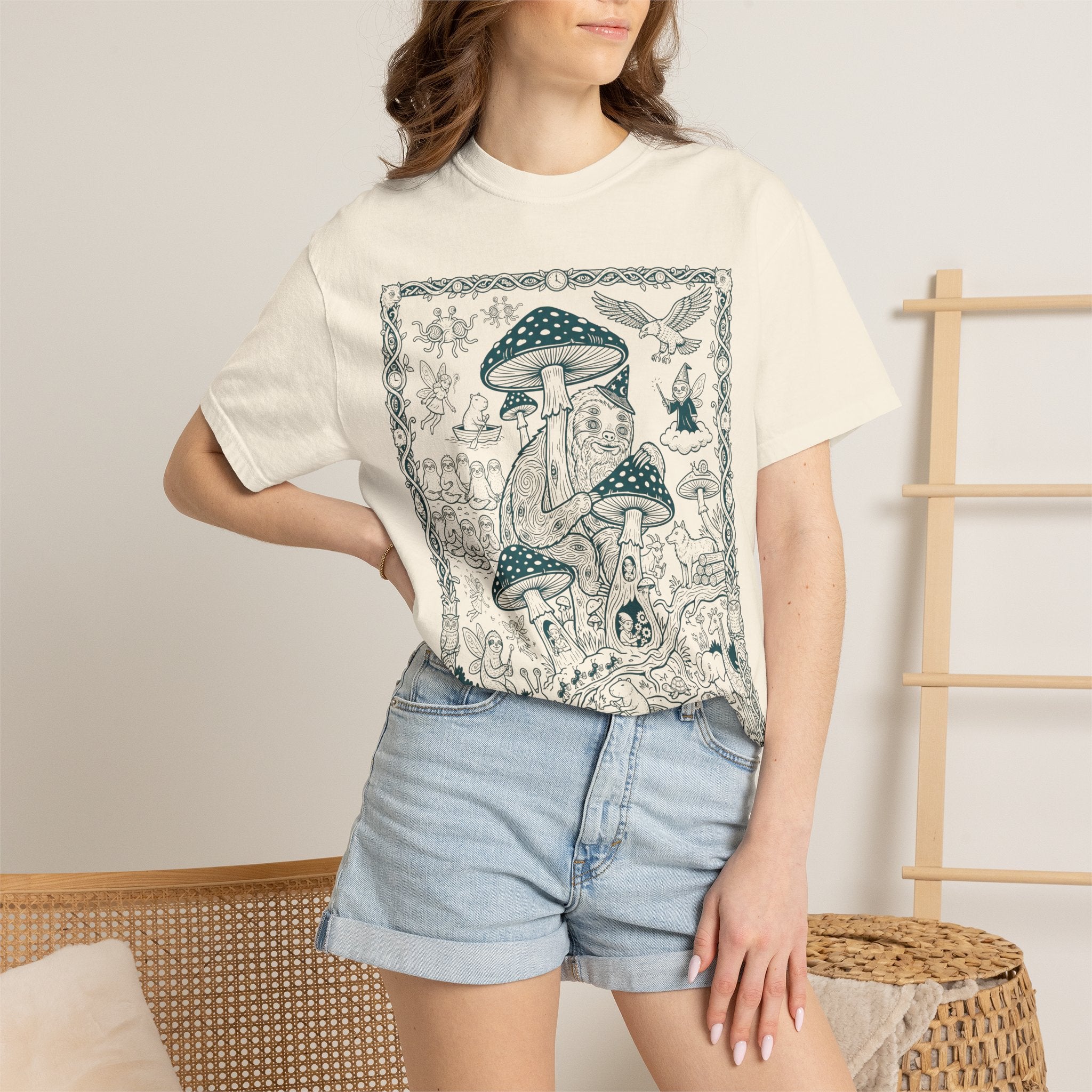 The Mushroom Court — A Fungal Folktale in Ink