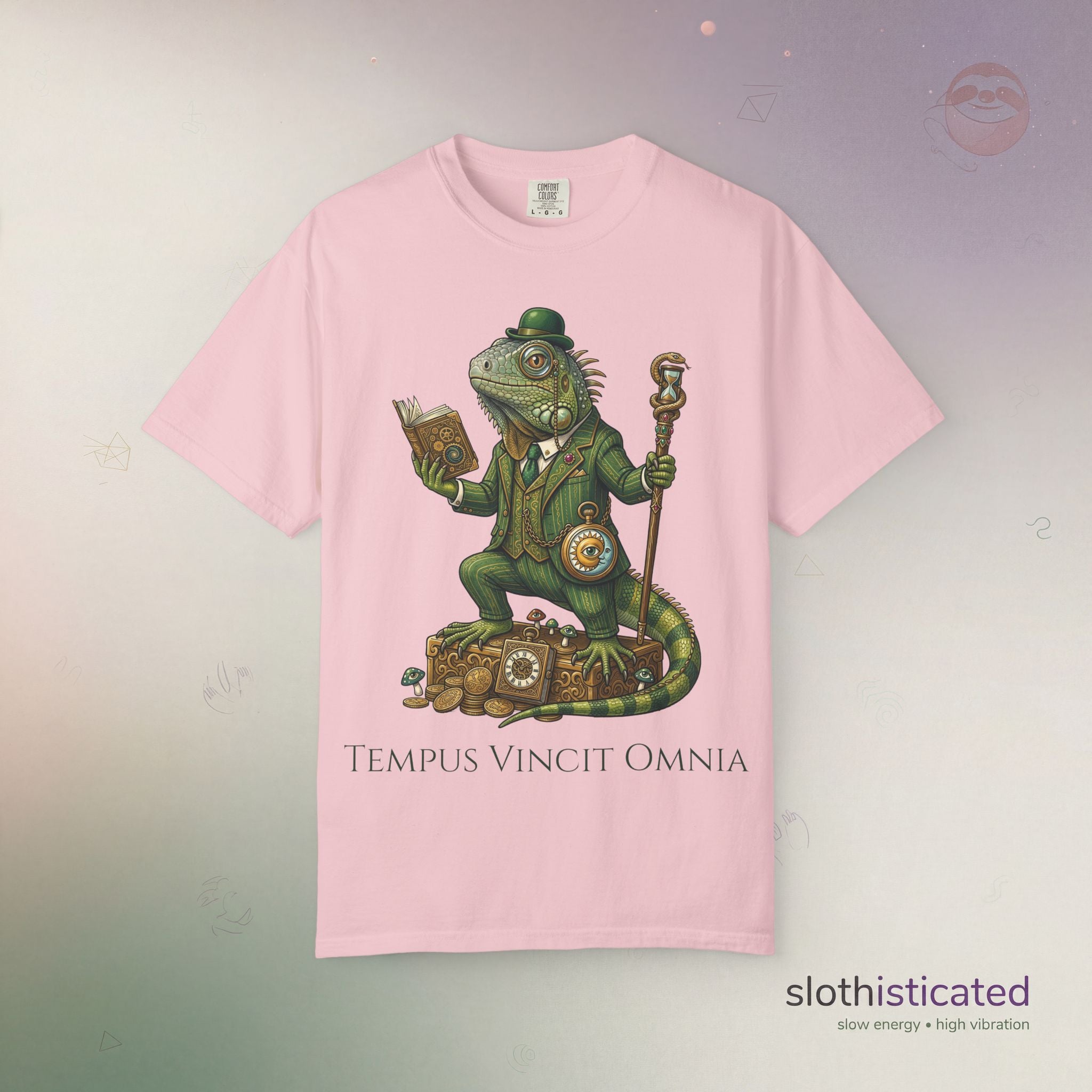 The Keeper of Hours — Mystical Iguana Sage T-Shirt